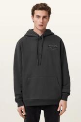 AllSaints pamut melegítőfelső REDACT fekete, nyomott mintás, kapucnis, M001NC - fekete XL