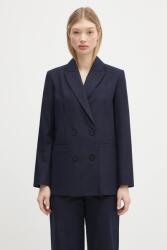 APC A. P. C. pamut blézer veste lucy sötétkék, sima, kétsoros gombolású, COHFU. F03212 - sötétkék 34