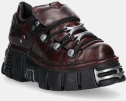 New Rock bőr sportcipő bordó, M-120N-C67 - burgundia Női 36