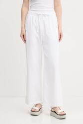 Hollister Co Hollister Co. pamut nadrág fehér, magas derekú egyenes, KI356-5063 - fehér M