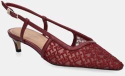 Tommy Hilfiger tűsarkú MONO SQUARED TOE KITTEN SLINGB bordó, FW0FW08746 - burgundia Női 40
