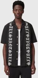 AllSaints pamut ing SCRIPTURE galléros, fekete, relaxed, M105SC - fekete M