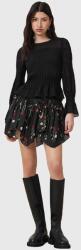 AllSaints pamut szoknya DELILAH fekete, mini, harang alakú, W032RC - fekete 40