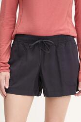 Jack Wolfskin rövidnadrág Montero sötétkék, sima, magas derekú, A63889 - sötétkék L
