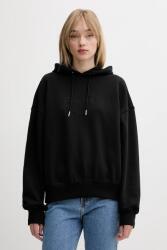 Calvin Klein pamut melegítőfelső fekete, nyomott mintás, kapucnis, LV044C210G - fekete M