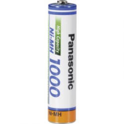 Panasonic Mikroceruza akku AAA NiMH, 1, 2V 1000 mAh, Panasonic HR3, HR03, UO100557, DC2400, DC2400B4N, LR03