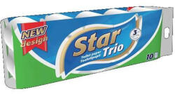 Toalettpapír, 3 rétegű, kistekercses, 10 tekercs, "Star Trio (KHHVP37)