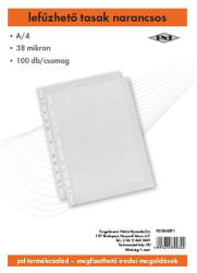 Pátria Papír Lefűzhető Tasak Pd A/4 38 Mic. Narancsos 100 Db/Csomag