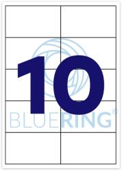 Bluering Etikett címke, 105x57mm, 100 lap, 10 címke/lap Bluering® (BRET116) - irodasziget