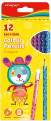 Keyroad Színes ceruza készlet radíros, háromszögletű Keyroad Erasable 12 klf. szín (38500) - irodasziget