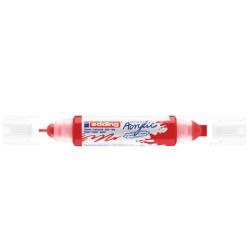 edding Akril marker 2-3mm, és 5-10mm, 3D kétvégű Edding 5400 piros (36521) - irodasziget