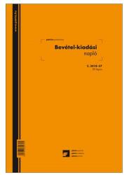 Pátria Nyomtatvány Bevétel-kiadás napló 20 lapos füzet A/4 álló (C.3410-57)