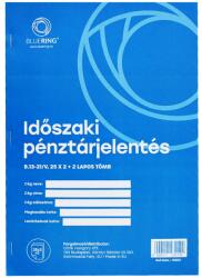 Bluering Időszaki pénztárjelentés A/4 álló 25×2+2lapos b. 13-21/VX Bluering® (NYOMTB1321VX)