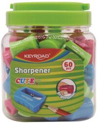 Keyroad Hegyező 1 lyukú 60 db/display Keyroad Cute vegyes színek (38379) - irodasziget