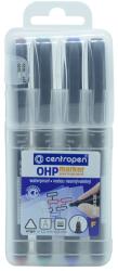 Centropen Alkoholos marker készlet, 0, 6mm, F OHP Centropen 2636, 4 klf. szín (626360401) - irodasziget