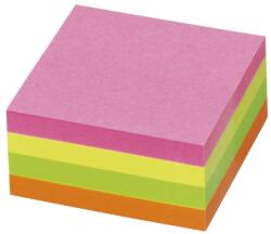 Info Notes Jegyzettömb öntapadó, 50x50mm, 4x60lap, 5658-39 Info Notes élénk mix, sárga, zöld, rózsa, narancs (32974) - irodasziget