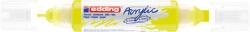 edding Akril marker 2-3mm, és 5-10mm, 3D kétvégű Edding 5400 neon sárga (36516) - irodasziget
