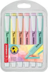 STABILO Szövegkiemelő készlet, 1-4 mm, STABILO Swing Cool Pastel, 6 különböző szín (TST275608)