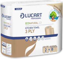 Lucart Kéztörlő 3 rétegű 2 tekercs/csomag EcoNatural 2.3 Lucart_821639J havanna barna (51588)