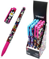 Vinson Golyóstoll kupakos, 0, 7mm Vinson Flower Garden A24 vegyes test displ 20 db/display (59101) - irodasziget