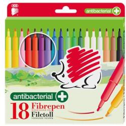 ICO Filctoll készlet, 1 mm, antibakteriális, ICO Süni 300, 18 különböző szín (TIC30018A)