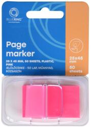 Bluering Jelölőcímke 25x45mm, 50lap, műanyag Bluering® pink (JELCMUA50LR) - irodasziget