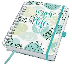 Sigel Naptár, A5, heti, dátumozatlan, kemény borító, SIGEL Jolie, Mint Inspiration (SIJP201)