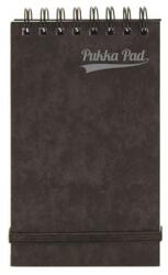 Pukka Pad Jegyzetfüzet, 127×76 mm, vonalas, 60 lap, PUKKA PAD Pressboard, fekete (PUP7275)