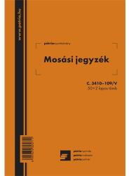 Pátria Nyomtatvány Mosási jegyzék 50×2 lapos tömb A/5 álló (C.3410-109/V)