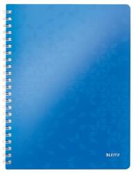 Leitz Spirálfüzet, A4, vonalas, 80 lap, LEITZ Wow, kék (E46370036)