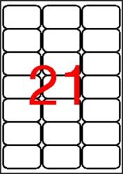 APLI Etikett, univerzális, 63, 5×38, 1 mm, kerekített sarkú, APLI, 2100 etikett/csomag (LCA2414) - irodasziget