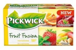 Pickwick Fekete tea 20×1, 5 g Pickwick Variációk SÁRGA narancs, megy-málna és vörösáfonya, fodormenta és eper, zöldcitrom-gyömbér (53516)