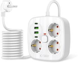 Tech-Protect 3 Plug + 4 USB 2 m Switch (150597)