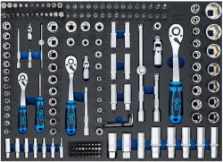 BGS technic 9-4036 1/4", 3/8", 1/2"-os dugókulcs, rátűzőkulcs és bitkészlet, 192 részes (9-4036) - dwdszerszam