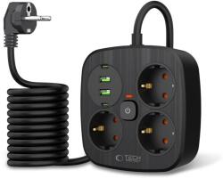 Tech-Protect 3 Plug + 4 USB 2 m (150598)