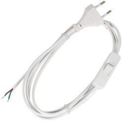  Power Cable H03vv-f 2g0, 50mm? With Switch 2m White (47007-wh)