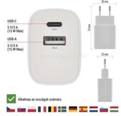 EMOS BASIC 15 W max. univerzális USB töltő (EMOS_V02B15) (EMOS_V02B15)