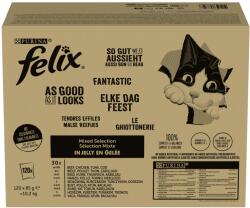 FELIX Fantastic alutasakos macskaeledel válogatás zselében - marha, csirke, tonhal, tőkehal 2 x