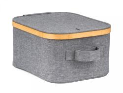 G21 Tárolódoboz G21 24 x 30 x 15 cm, bambusz fedéllel, szürke (UBG21BAM003-2G)