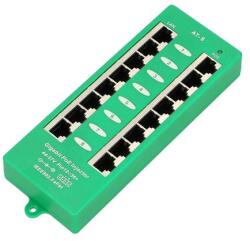 Extralink Gigabit PoE Injector 8 Port Active, 8 ports Gigabit 802.3at/af, Mode A (EX.12561)