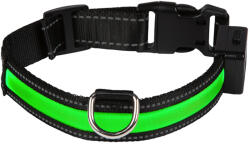 NUM'AXES Eyenimal LED-es világító nyakörv - zöld - L méret: 50 - 65 cm nyakkerület, Sz 25 mm