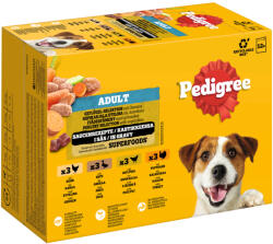 PEDIGREE 24x100g Pedigree Adult szárnyasválogatás szószban nedves kutyatáp