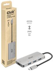 Club 3D CSV-1547 hálózati csatlakozó USB 3.2 Gen 2 (3.1 Gen 2) Type-C 10000 Mbit/s Fekete, Ezüst (CSV-1547)