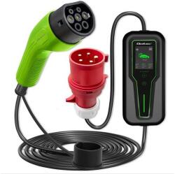 Qoltec Mobile charger for electric cars EV with 2-in-1 adjustment Type 2 7kW CEE 32A/5 PIN 230V LCD Portable Wallbox 5m (52466)