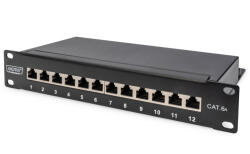 ASSMANN 12-port Patch Panel 1U Black (DN-91612S-EA)
