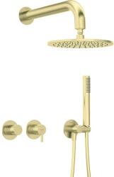 Deante Concealed shower set with overhead shower - with horizontal mixer (NQS_R0YK)