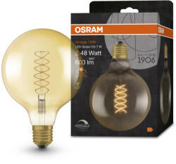OSRAM Dimmelhető LED izzó, aranyszínű, E27, 7 W, GLOBE VINTAGE, meleg fehér