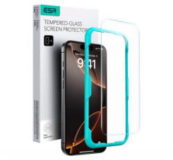 ESR képernyővédő üveg (2.5D, 0.33mm, 9H + segédkeret) FEKETE Apple iPhone 16 Pro (GP-164282) (GP-164282)