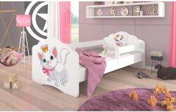 ADRK Ágy matraccal és korláttal CASIMO CAT 160x80, Fehér - mindigbutor