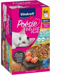 Vitakraft Poésie Delice Plus Macska Alutál multipack Csirke és Lazac 6x85g - grandopet
